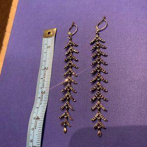 Gunmetal dangle earrings from Neiman Marcus